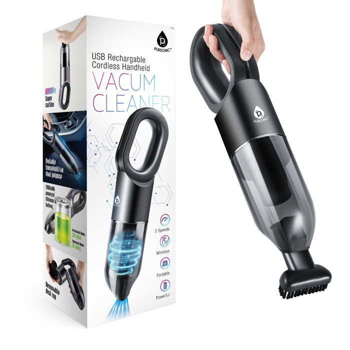 Pursonic Usb Rechargeable Cordless Handheld Vacuum Cleaner Wayfair.ca